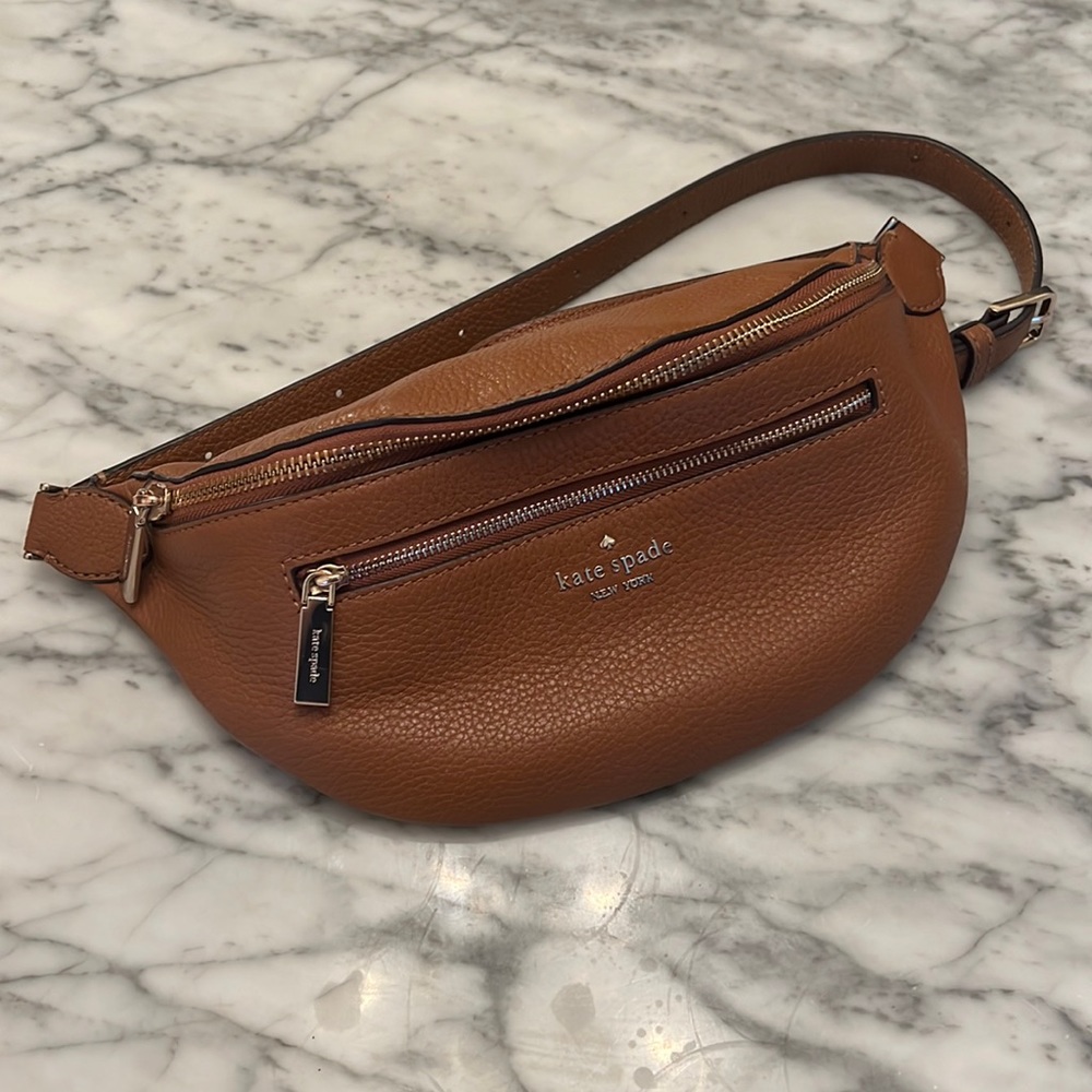 Kate Spade Belt Bag Pebbled Leather Brown
